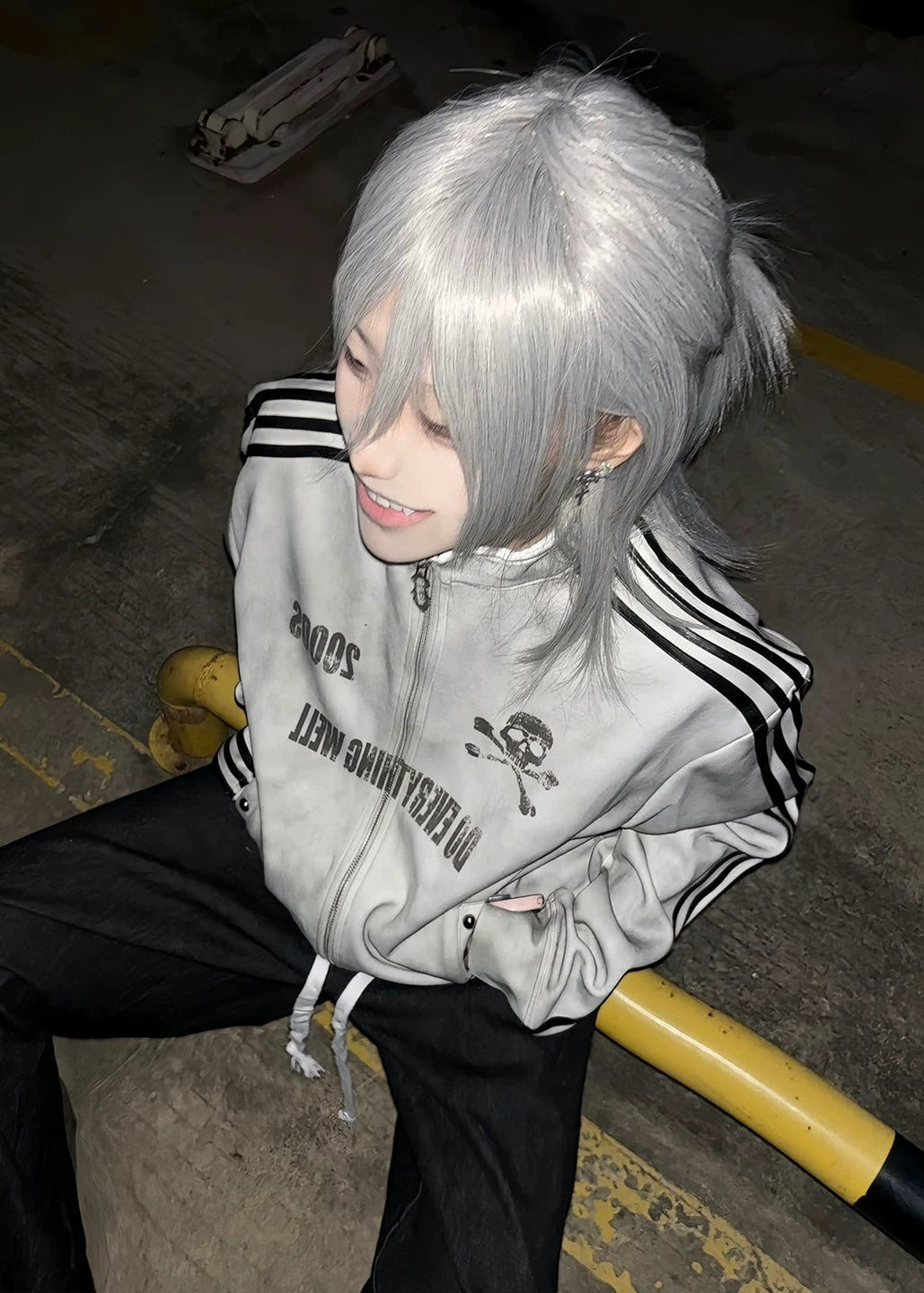 Alternative Visual-Style Grungy Tracksuit