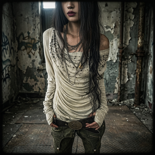 Vintage Vibe Asymmetrical Tee
