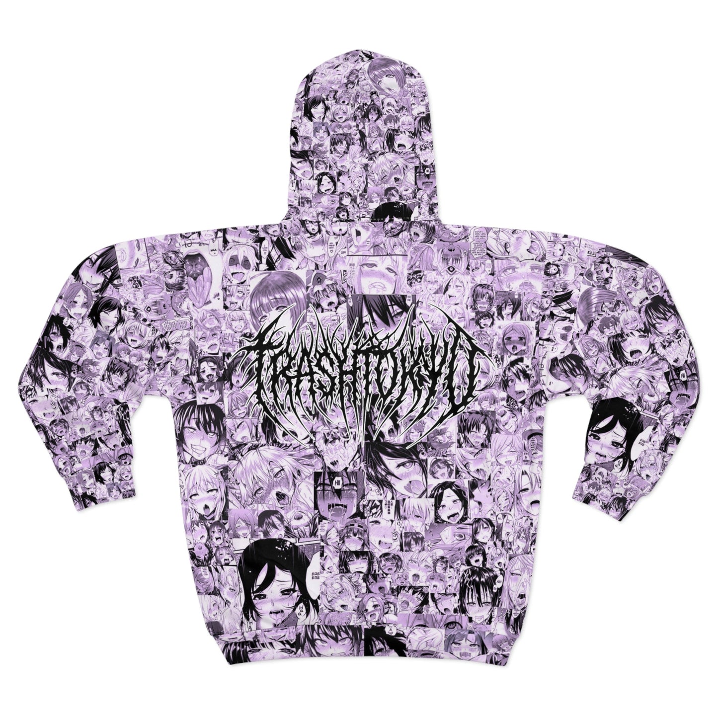 Ahegao Unisex Zip Hoodie (AOP)