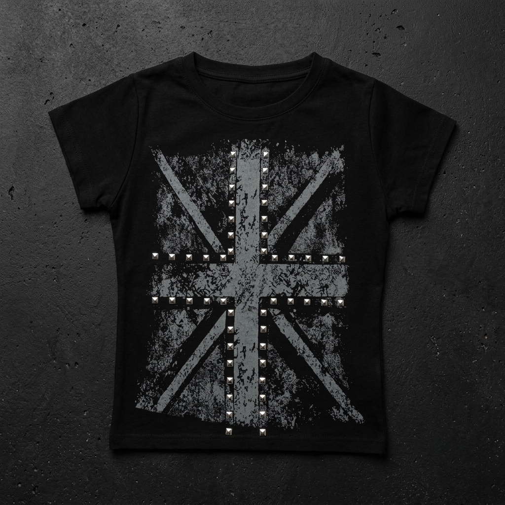 Vintage Harajuku Rhinestone Cross Tee