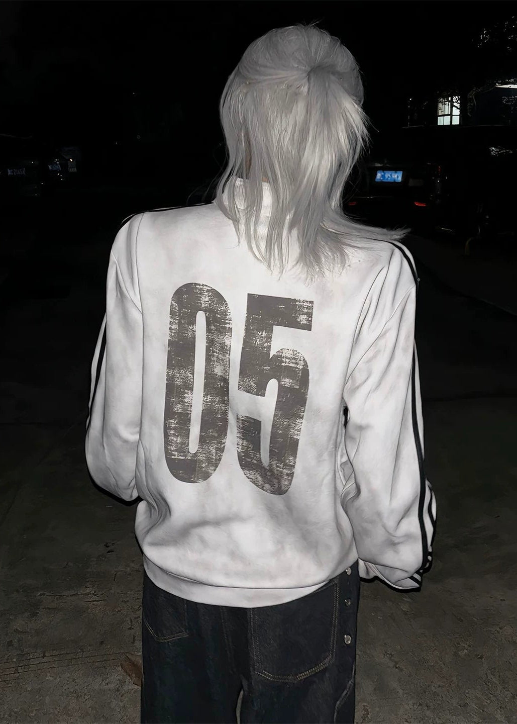 Alternative Visual-Style Grungy Tracksuit
