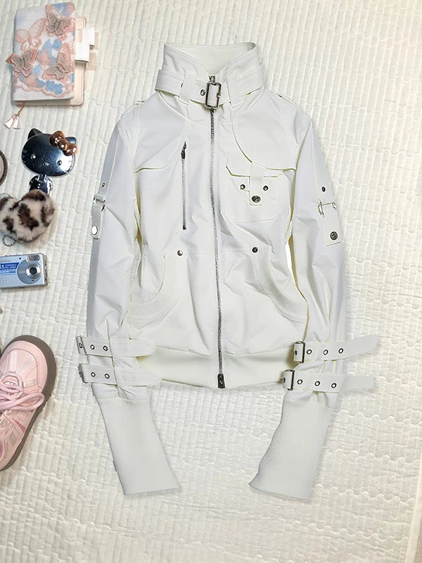 Baoye Girl Original: Black Utility Moto Jacket