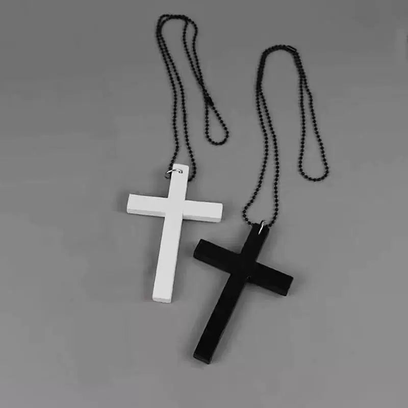 Black & White Cross Sweater Chain