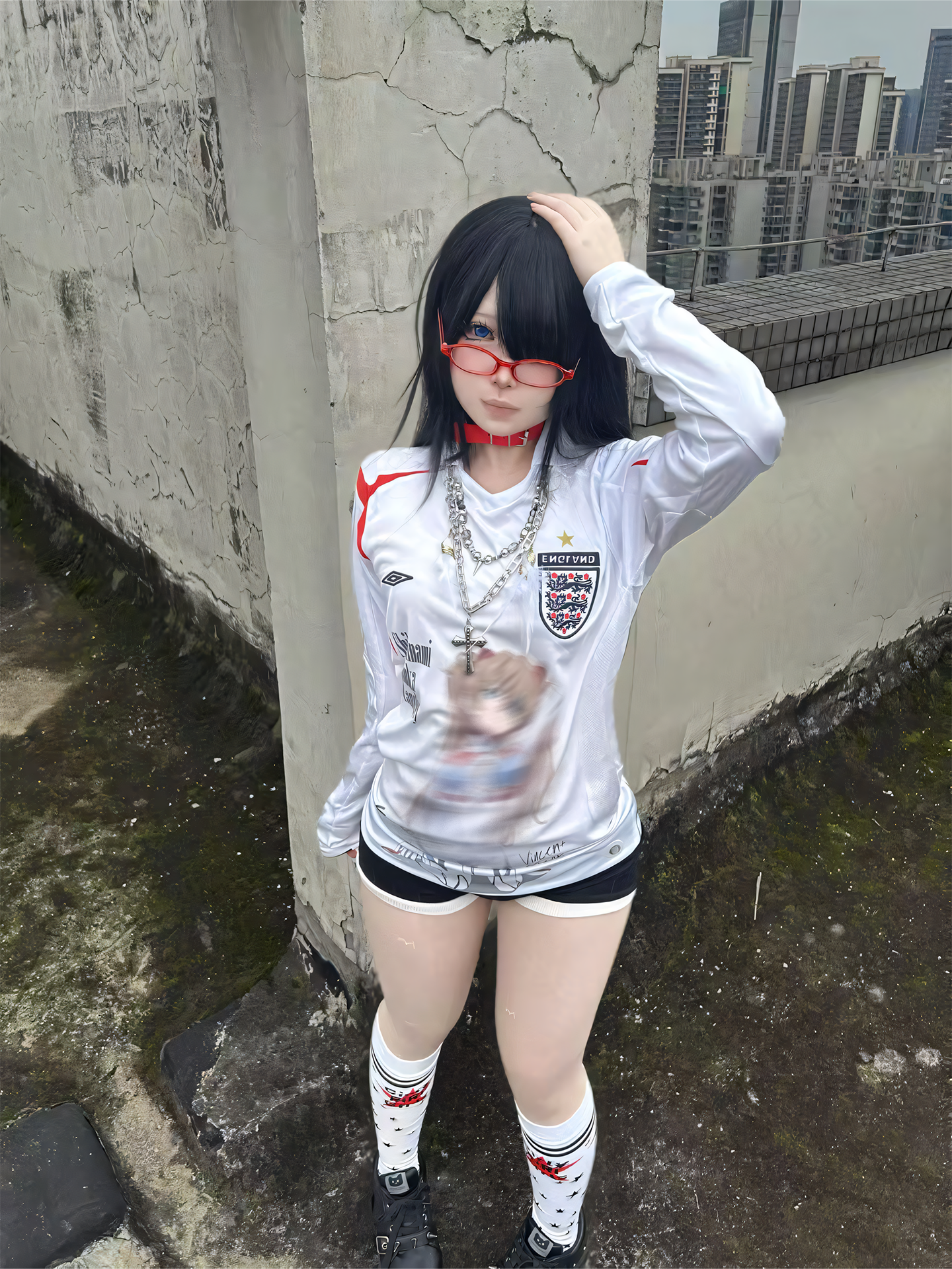 Ancient Japan | "2D Subculture" White/Red Polo Jersey (Kitchen Exclusive)