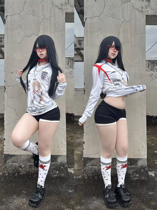 Ancient Japan | "2D Subculture" White/Red Polo Jersey (Kitchen Exclusive)