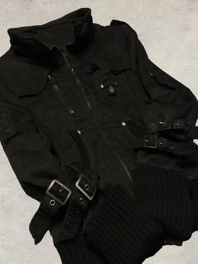 Baoye Girl Original: Black Utility Moto Jacket