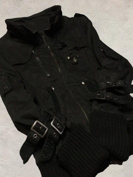Baoye Girl Original: Black Utility Moto Jacket