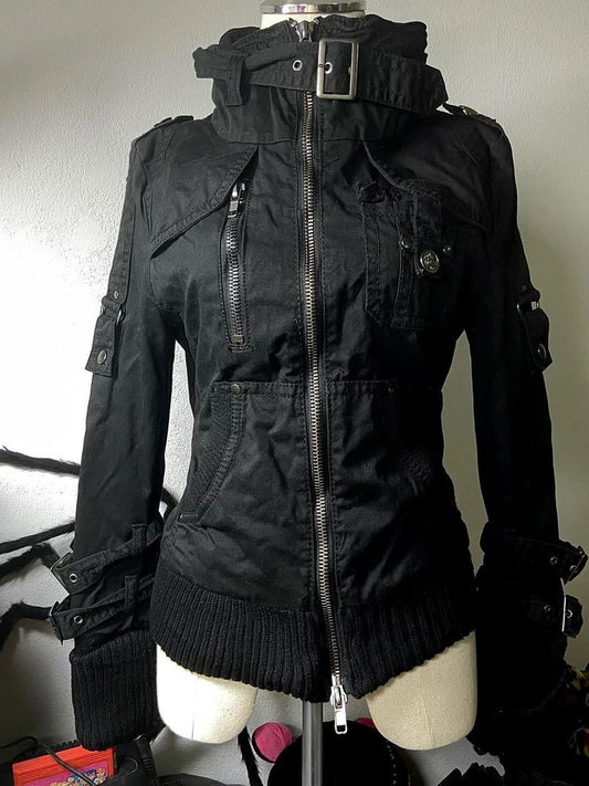 Baoye Girl Original: Black Utility Moto Jacket