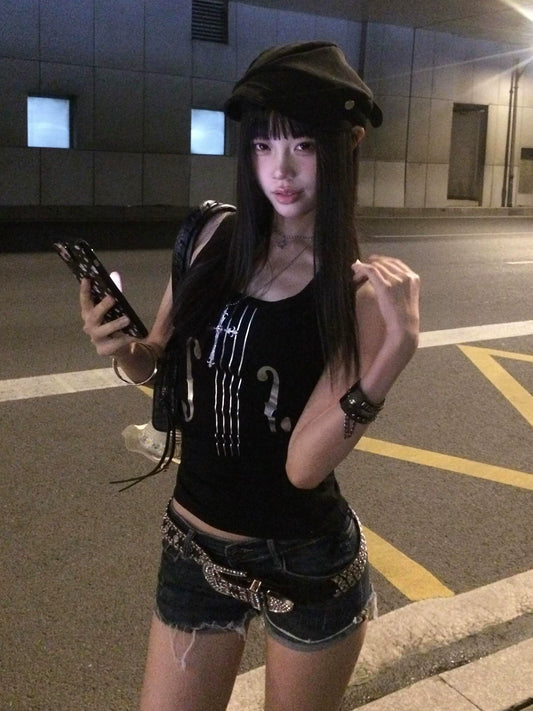 Subculture Silver Violin Cami Top
