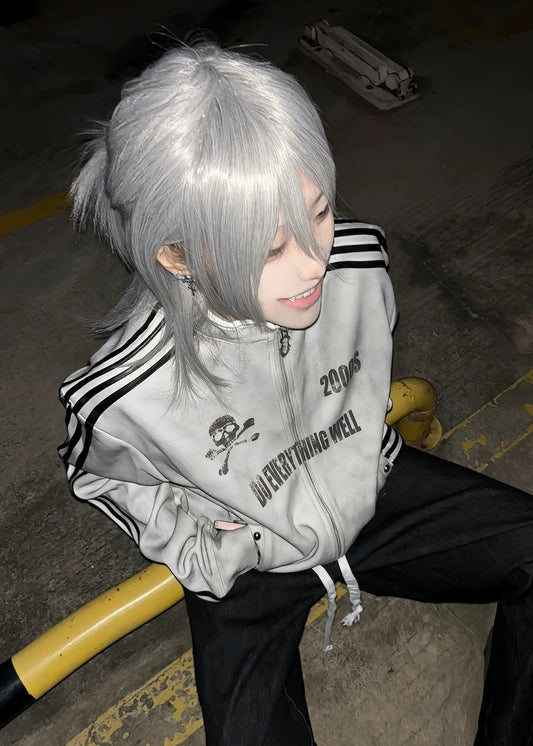 Alternative Visual-Style Grungy Tracksuit