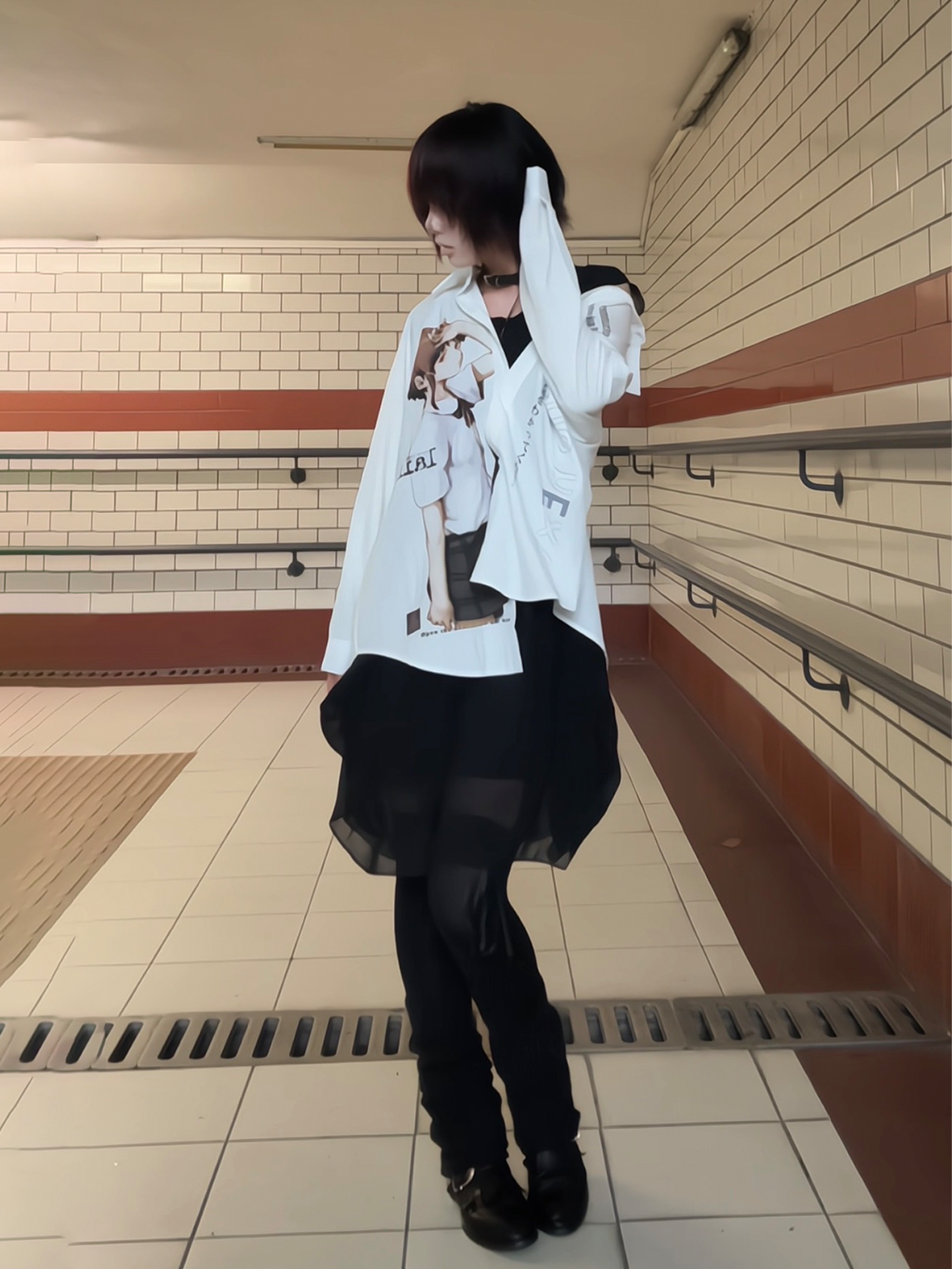 LAIN Ringtone | "Dark Melancholy" Avant-Garde Shirt (Yohji Style)