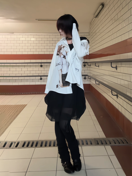 LAIN Ringtone | "Dark Melancholy" Avant-Garde Shirt (Yohji Style)