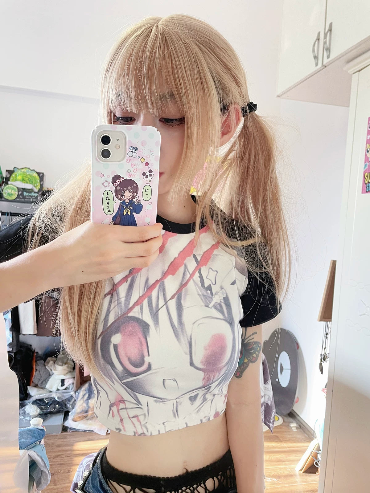 Subculture Anime Gal Crop Tee